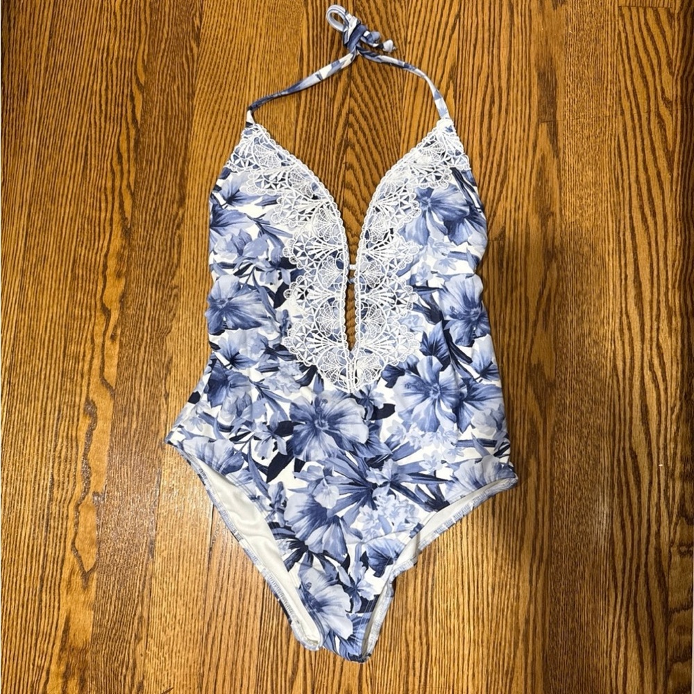 Hollister Co. Floral One Piece Swimsuit